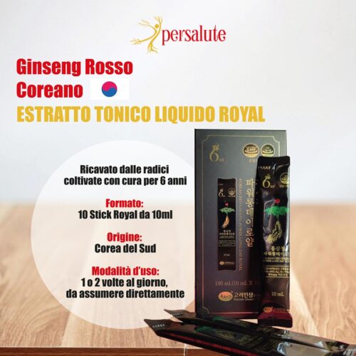 Korean Red Ginseng Royal Liquid Tonic Extract in 10 Sticks 10ml - Image 3